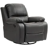 Homcom Relaxsessel Fernsehsessel Mikroraserstoff 93 x 98 x 100 cm Schwarz mit Liegefunktion