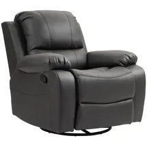 Homcom Relaxsessel Fernsehsessel Mikroraserstoff 93 x 98 x 100 cm Schwarz mit Liegefunktion