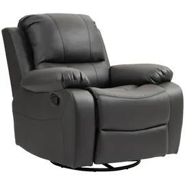 Homcom Relaxsessel Fernsehsessel Mikroraserstoff 93 x 98 x 100 cm Schwarz mit Liegefunktion