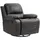 Homcom Relaxsessel Fernsehsessel Mikroraserstoff 93 x 98 x 100 cm Schwarz mit Liegefunktion