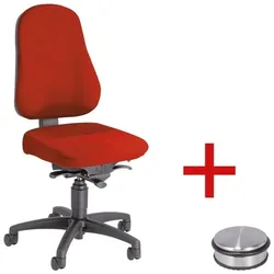 Topstar Bürostuhl »Balance 50« (ohne Armlehnen) inkl. GRATIS Türstopper »Disc« rot