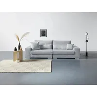 Big-Sofa HOME AFFAIRE "Vasco" Sofas Gr. B/H/T: 277cm x 88cm x 107cm, Cord, grau (hellgrau) Breite 277 cm, inkl. 6-teiliges Kissenset, in Cord