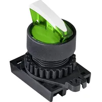 TRU Components TC-9860164 S2SRN-L3AG Wahlschalter Knebel Grün 1 x