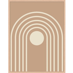 ANY IMAGE Digitaldruck »Beige Regenbogen«, Rahmen: Buchenholz, natur - braun