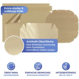 Maximex Antihaft-Backform-Zuschnitt, 4tlg, mehrfach wiederverwendbar