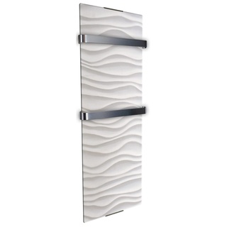 Chemin'Arte Badheizkörper Elektrisch 1200W, Handtuchwärmer Elektrisch, Handtuchtrockner Elektrisch, Handtuchheizkörper Elektrisch Termostat Wärmeabgabe, 120x46cm, Wellendekor