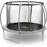 Gymrex Gartentrampolin 305 x 180 cm inkl. Sicherheitsnetz Schwarz/Grau