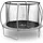 Gymrex Gartentrampolin 305 x 180 cm inkl. Sicherheitsnetz Schwarz/Grau