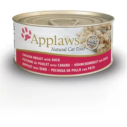 Applaws 70g Katzennassfutter 24 x 70 Gramm Hühnchenbrust & Ente