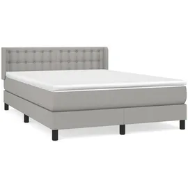 vidaXL Boxspringbett 140 x 200 cm Hellgrau