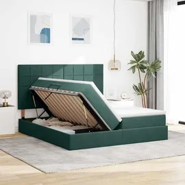 vidaXL Bett 180 x 200 cm Dunkelgrün