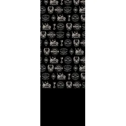 Rokker Logos Fleece, Multifunktionstuch - Schwarz/Hellgrau