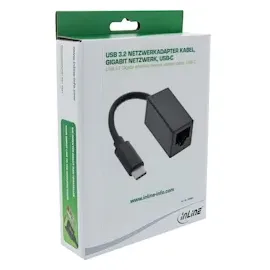 InLine InLine® USB 3.2 Netzwerkadapter Kabel, Gigabit Netzwerk, USB-C