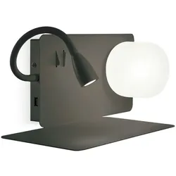 BOOK - 1 AP, Rechte schwarze Wandleuchte, Ideal Lux