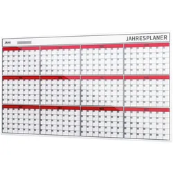 Bi-Office Glas Jahresplaner mit 12 Monaten 78x48cm