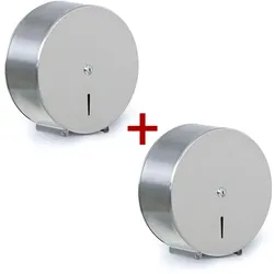 Toilettenpapierspender 1+1 GRATIS, Edelstahl, Durchmesser 260 × 125 mm