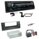Kenwood KDC-BT560DAB Bluetooth DAB USB Einbauset für BMW 5er E39 bis 09/2000