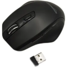 Amazon Basics Ergonomische kabellose USB Maus Schwarz