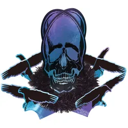 Shimmer Skull Tischdeko 35,8cm