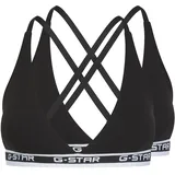 G-Star Multiway Triangel Bralette 2er-Pack - Schwarz - Damen - XXL