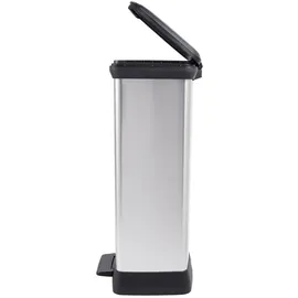 Curver Tretmülleimer Deco 50 L Silbern