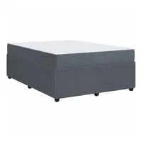 VidaXL Bettrahmen mit Matratze Dunkelgrau 160 x 200 cm