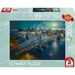 Schmidt Spiele - Erwachsenenpuzzle - Thomas Kinkade Studios: Mond über Manhatten, 2.000 Teile Puzzle