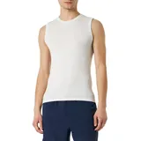 Herren Bl Crew Neck Singlet Lig Tanktop Weiß XL