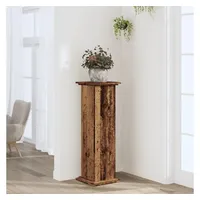 vidaXL Pflanzenständer Altholz-Optik 33x33x100 cm Holzwerkstoff
