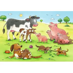 Glückliche Tierfamilien