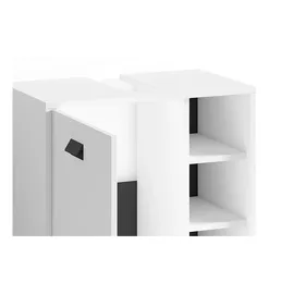 byLIVING Waschbeckenunterschrank Wellness 60 x 62 cm Weiß/Schwarz