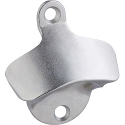 Relaxdays Wandflaschenöffner, Flaschenöffner, Grau