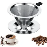 Agger Permanentfilter Kaffeefilter Edelstahl Kaffeefilter Wiederverwendbar Kaffee Filter, Einfach zu reinigen, ideal für papierloses Kaffeefiltern Ø 11.5 cm