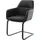 DeLife Freischwinger Pejo-Flex Echt-Leder Schwarz Freischwinger flach Schwarz Taschenfederkern
