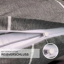 Esprit Renforcé Bettwäsche HARPLINES - 2er Set 135x200 cm, Anthrazit