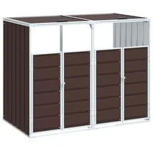 vidaXL Mülltonnenbox 144 x 81 x 113 cm braun
