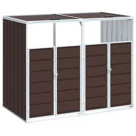 vidaXL Mülltonnenbox 144 x 81 x 113 cm braun