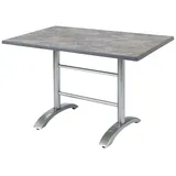 BEST Freizeitmöbel BEST Klapptisch »Maestro«, 120x80cm eckig silber/Beton 43541254