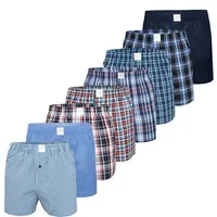 MG-1 Boxershorts Hellblau / Dunkelblau L 8er Pack