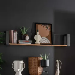 Factory Wandregal aus Recyclingholz Mangobaum Metall