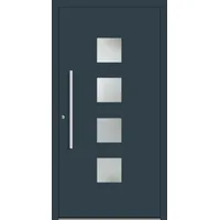 SCHÜCO ADS 75.SI Haustür Aluminium "DORA" Anthrazit RAL 7016 beidseitig innen öffnend DIN links