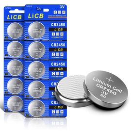 LiCB CR2450 Lithium Knopfzellen Batterien