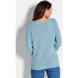 GOLDNER Rundhalspullover Blau 48