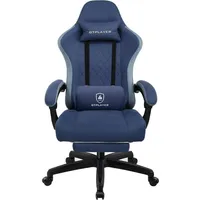 Luxuskollektion Gaming Stuhl Stoff Schwarz-Grau