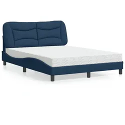 Bett mit Matratze – Blau, 120x200 cm – Komfort & Stil