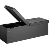 CASARIA Sitzbank Schwarz 115x38x38cm mit Klappdeckel