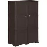 vidaXL Mehrzweckschrank Kunststoffschrank 79x43x125 cm Holzdesign Braun (1-St) braun