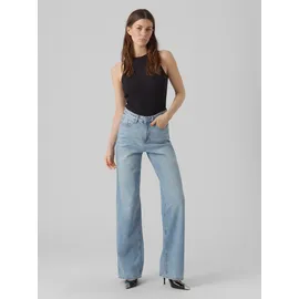 Vero Moda Tessa Straight Fit Ra339 Hochtaillierte Jeans Light Blue Denim 32 30