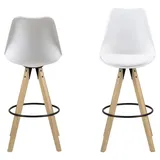 Actona 2er-Set Actona Barhocker Dima Kunststoff Weiß