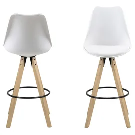 Actona Barhocker Dima 48,5 x 111,5 x 55 cm Weiß